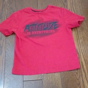 Kids 3T red t-shirt attitude is  everything from athletic works